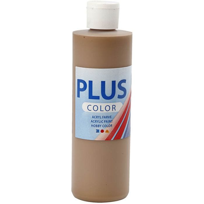 Plus Color Craft Paint, light brown, 250 ml/ 1 bottle