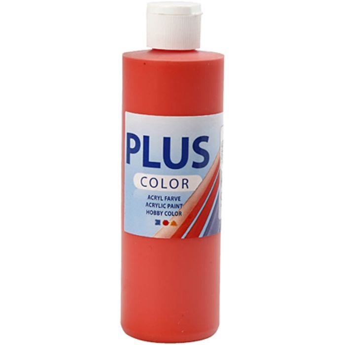 Plus Color Craft Paint, brilliant red, 250 ml/ 1 bottle