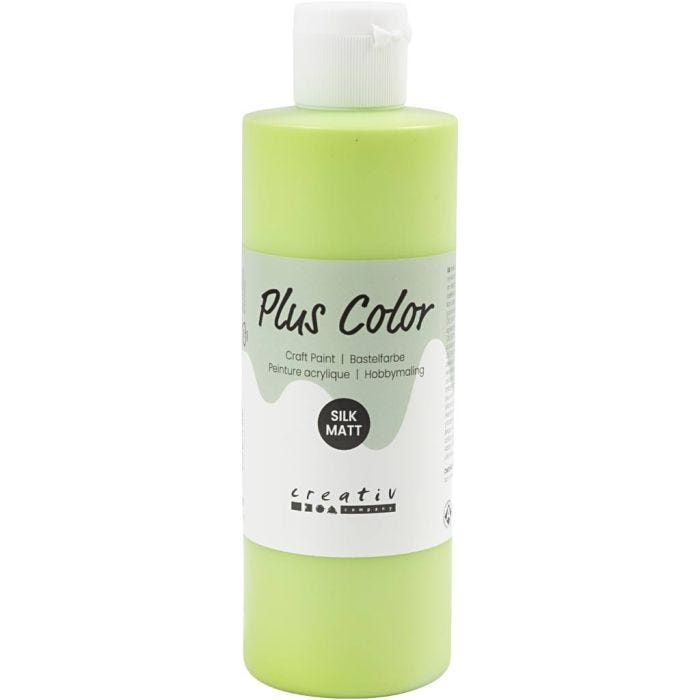Plus Color Craft Paint, lime green, 250ml/ 1 bottle