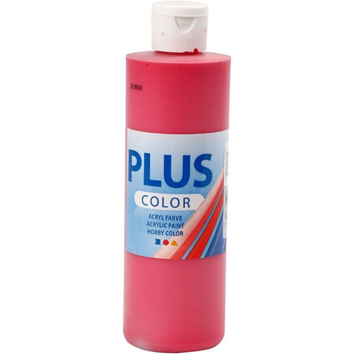Plus Color Craft Paint, primary red, 250 ml/ 1 bottle