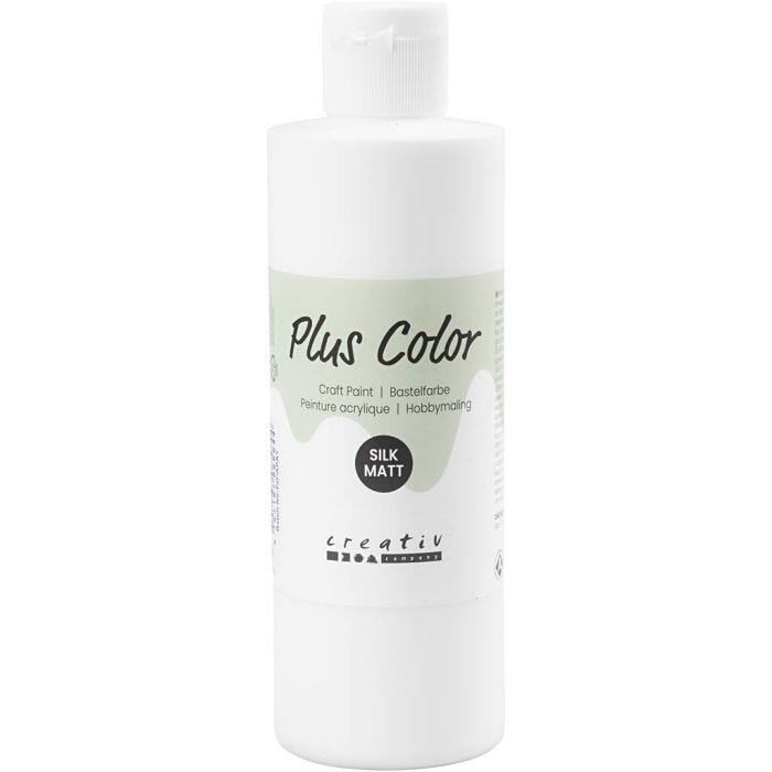 Plus Color Craft Paint, white, 250 ml/ 1 bottle