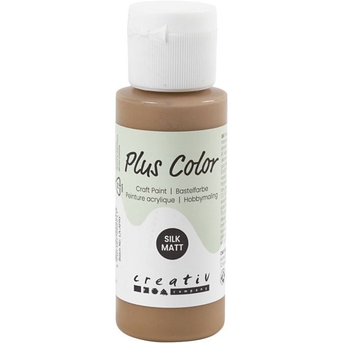 Plus Color Craft Paint, light brown, 60 ml/ 1 bottle