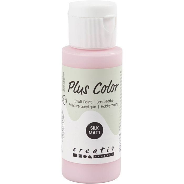 Plus Color Craft Paint, soft pink, 60 ml/ 1 bottle