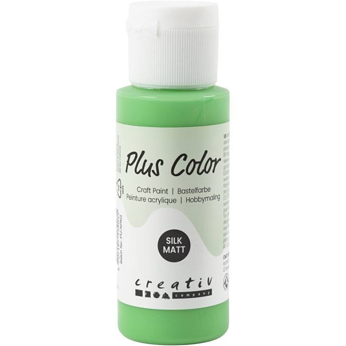 Plus Color Craft Paint, bright green, 60ml/ 1 bottle