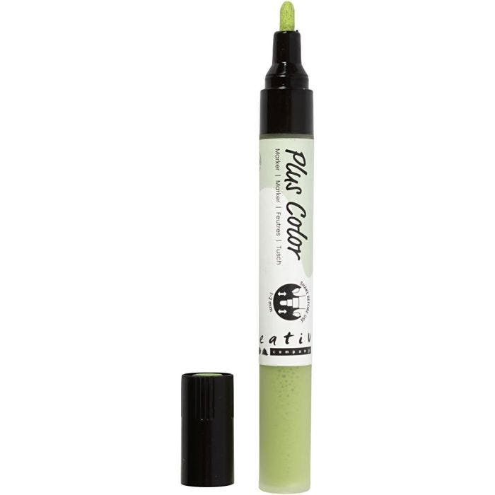 Plus Color Marker, L: 14,5 cm, line 1-2 mm, leaf green, 5,5 ml, 1 pc