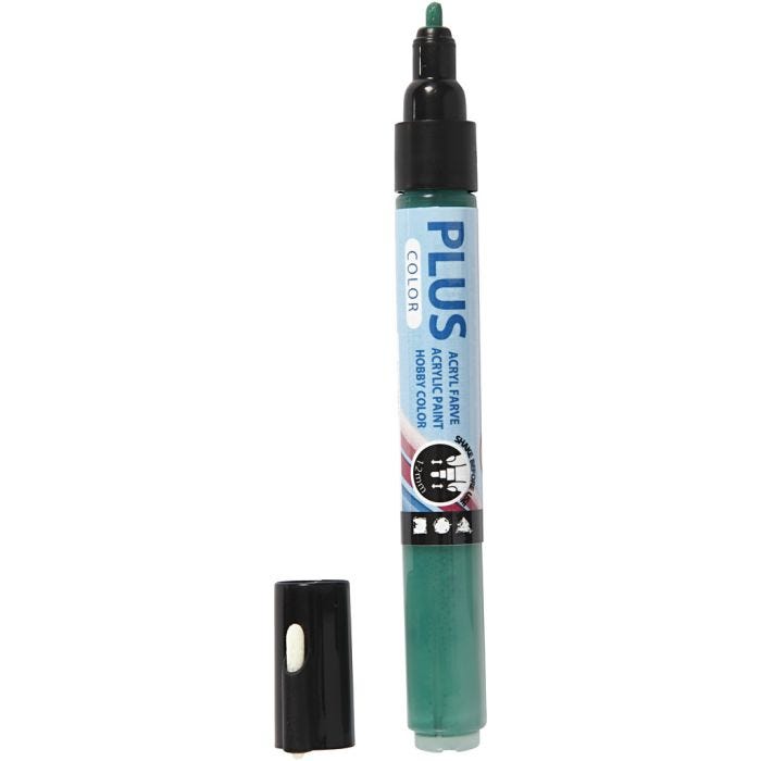 Plus Color Marker, L: 14,5 cm, line 1-2 mm, dark green, 5,5 ml, 1 pc