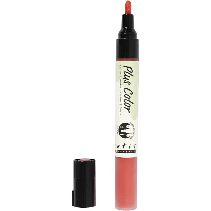 Plus Color Marker, L: 14,5 cm, line 1-2 mm, crimson red, 5,5 ml, 1 pc