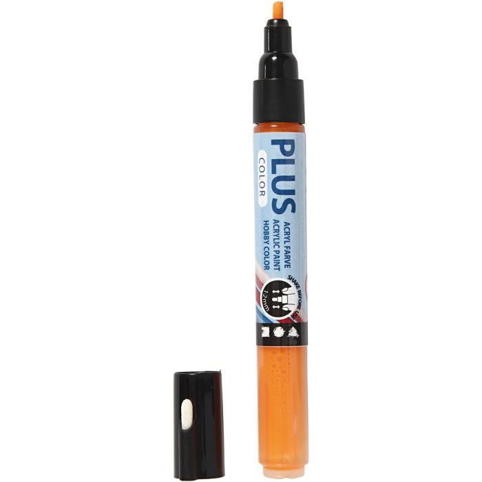 Plus Color Marker, L: 14,5 cm, line 1-2 mm, pumpkin, 5,5 ml, 1 pc