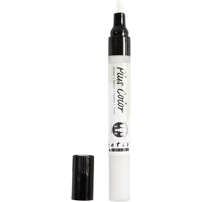 Plus Color Marker, L: 14,5 cm, line 1-2 mm, off-white, 5,5 ml, 1 pc