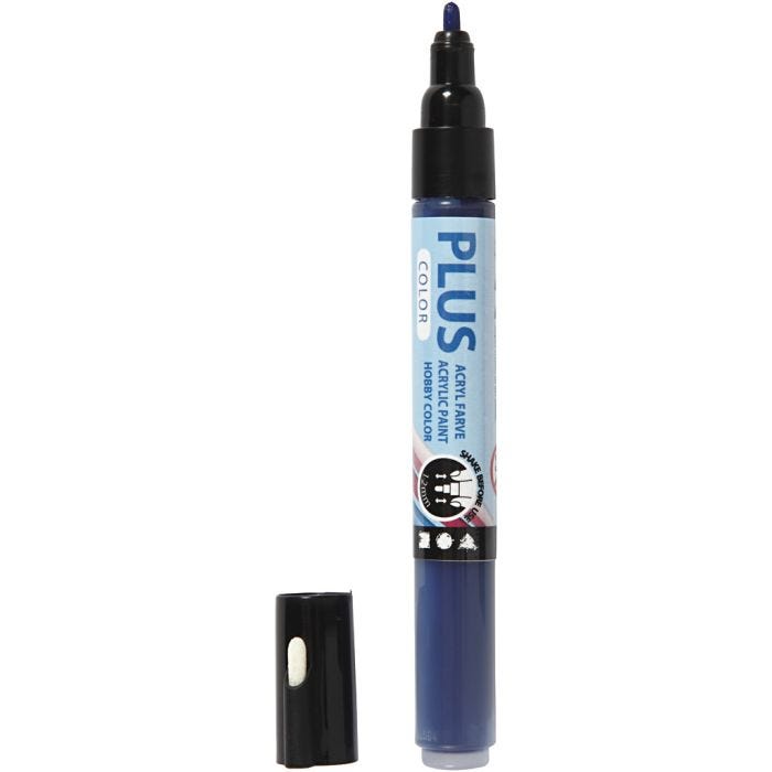 Plus Color Marker, L: 14,5 cm, line 1-2 mm, navy blue, 5,5 ml, 1 pc