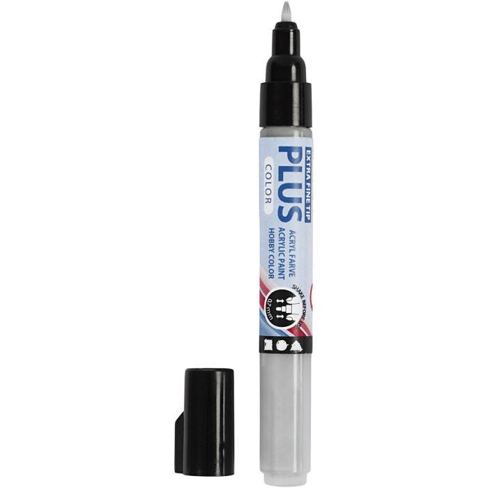 Plus Color Marker, L: 14,5 cm, line 0,7 mm, rain grey, 5,5 ml, 1 pc