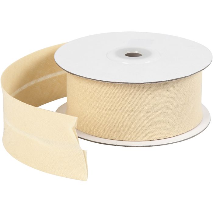 Bias Binding Tape, W: 36 mm, natural, 10 m/ 1 roll