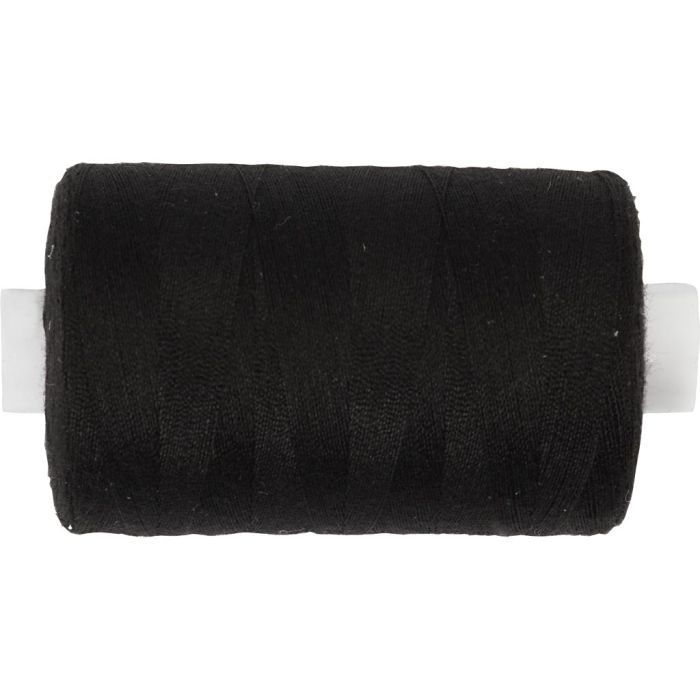 Sewing Thread, polyester, black, 1000 m/ 1 roll