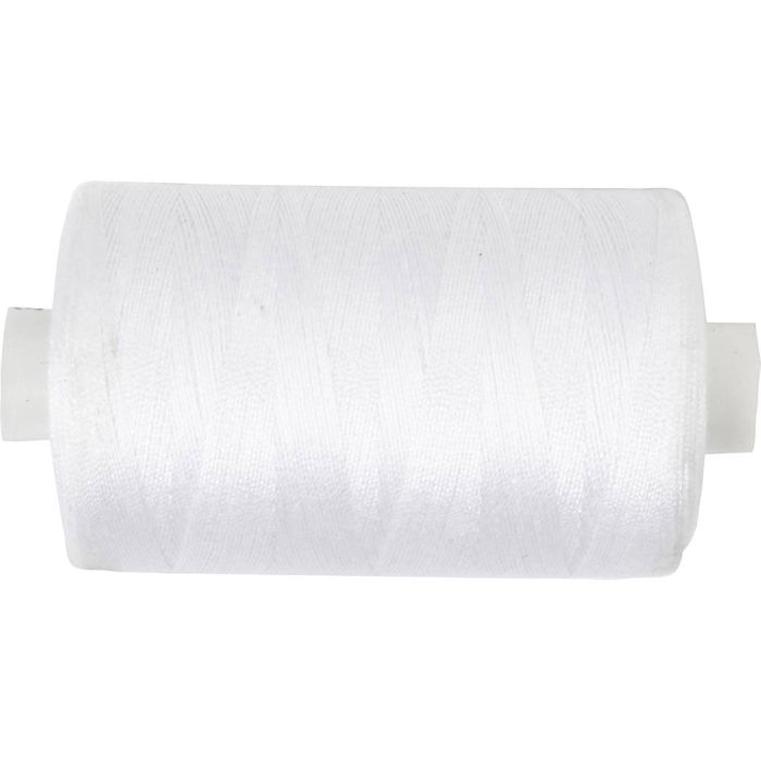 Sewing Thread, polyester, white, 1000 m/ 1 roll