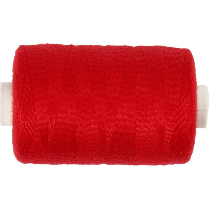 Sewing Thread, polyester, red, 1000 m/ 1 roll