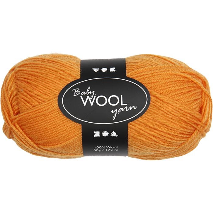 Baby Yarn, L: 172 M, orange, 50 g/ 1 ball