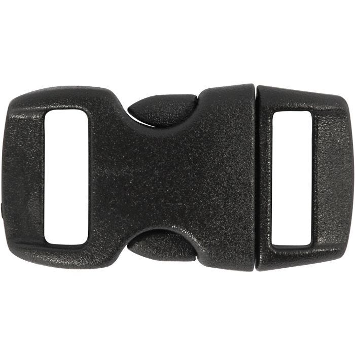 Click Clasp, L: 29 mm, W: 15 mm, hole size 3x11 mm, black, 4 pc/ 1 pack