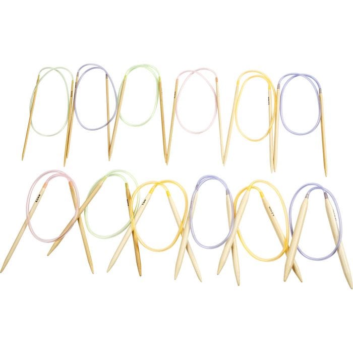 Circular Knitting Needle, L: 60-80 cm, size 3-10 mm, 12 pc/ 1 pack