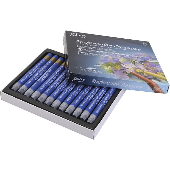 Watercolor Crayons, ultra marine, 12 pc/ 1 pack