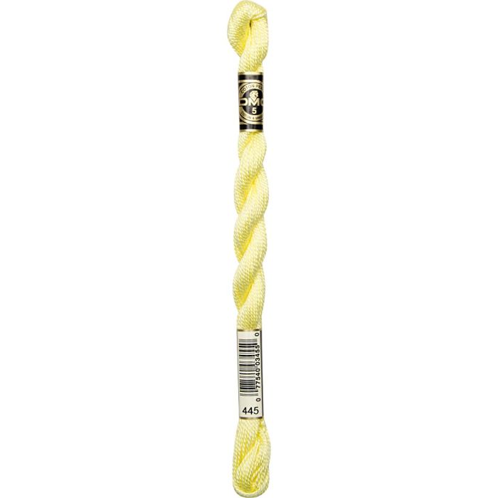 DMC Bead Yarn, no. 5, yellow (445), 300 m, 12x25 m/ 1 pack