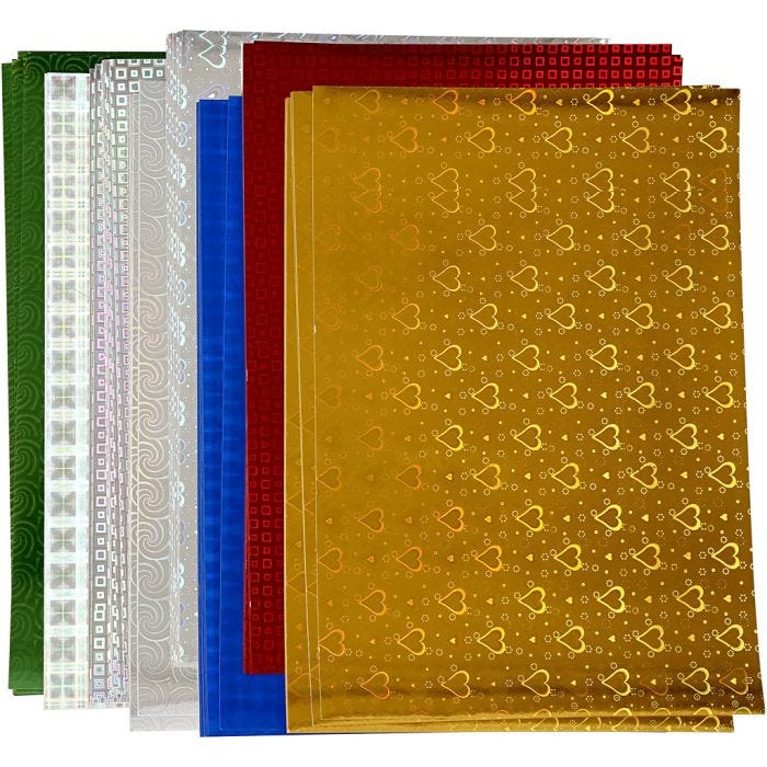 Holographic Paper, A4, sheet 210x297 mm, 120 g, 80ass sheets/ 1 pack