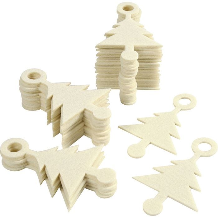 Felt shape, size 8x13 cm, thickness 3 mm, 40 pc/ 1 pack