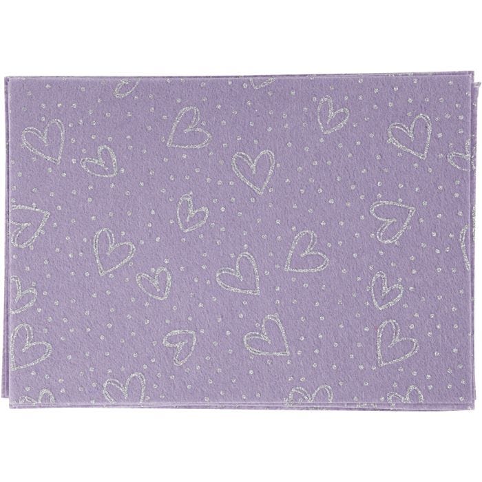 Craft Felt, A4, sheet 210x297 mm, thickness 1 mm, purple, 10 sheet/ 1 pack