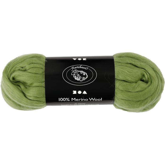 Merino Wool, 21 my, cactus, 100g/ 1 pack