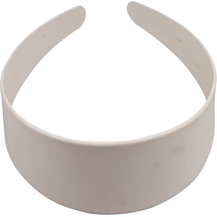 Hair Band, W: 40 mm, white, 20 pc/ 1 pack