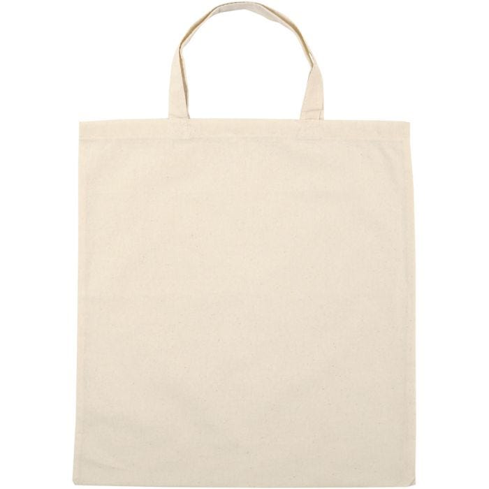 Tote bag , size 38x42 cm, 145 g, light natural, 5pc/ 1 pack