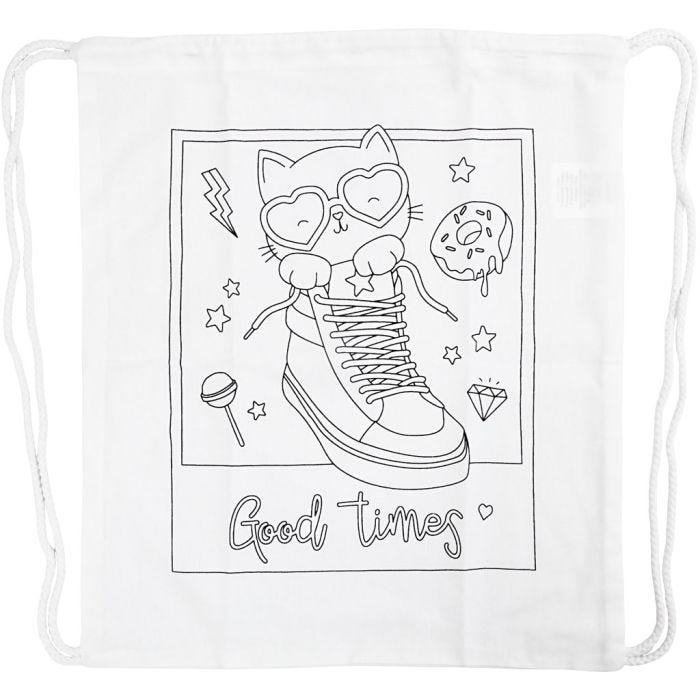 Gym Bag, size 37x41 cm, 130 g, white, 1 pc
