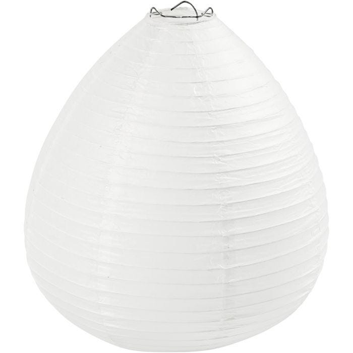 Rice paper lamp, Raindrop, 27 cm, 25 cm, white, 1 pc