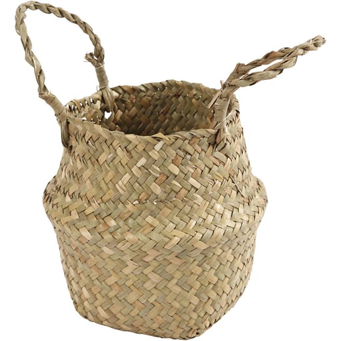 Seagrass basket, H: 7/15 cm, dia. 16 cm, 1 pc