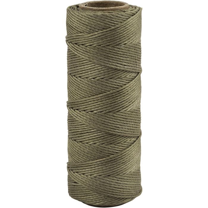 Bamboo Cord, thickness 1 mm, olive-brown, 65 m/ 1 roll
