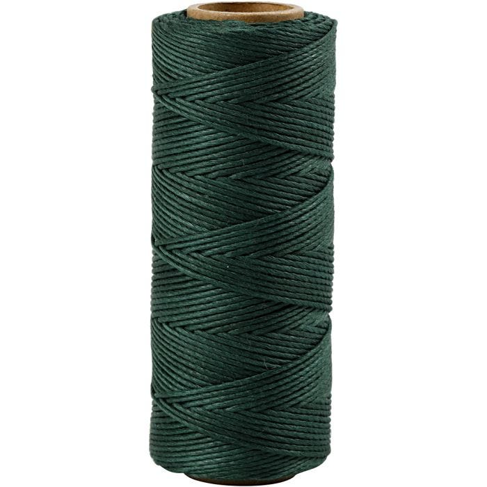 Bamboo Cord, thickness 1 mm, green, 65 m/ 1 roll