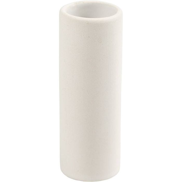 Vase, H: 11 cm, dia. 4 cm, white, 1 pc