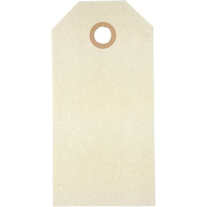Manila Tags, size 5x10 cm, 250 g, cream, 20 pc/ 1 pack