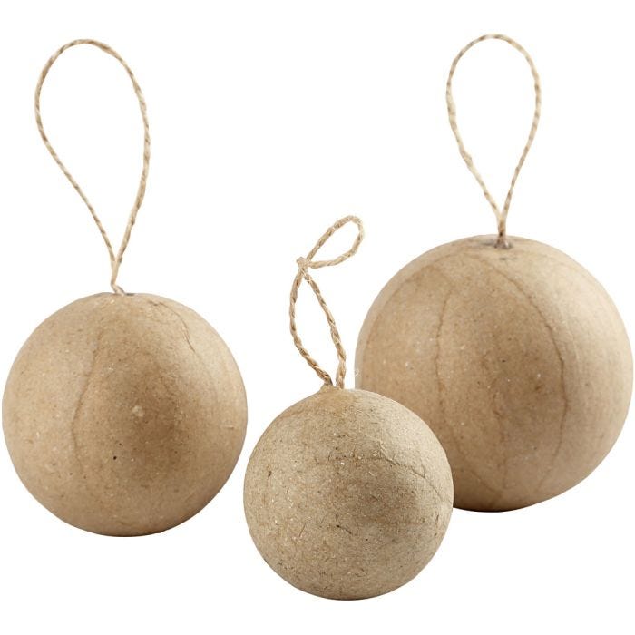 Christmas Ornaments, 4+5+6 cm, 6pc/ 1 pack
