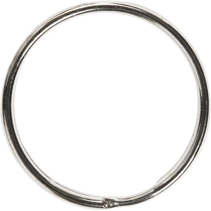 Key rings, dia. 30 mm, 6 pc/ 1 pack