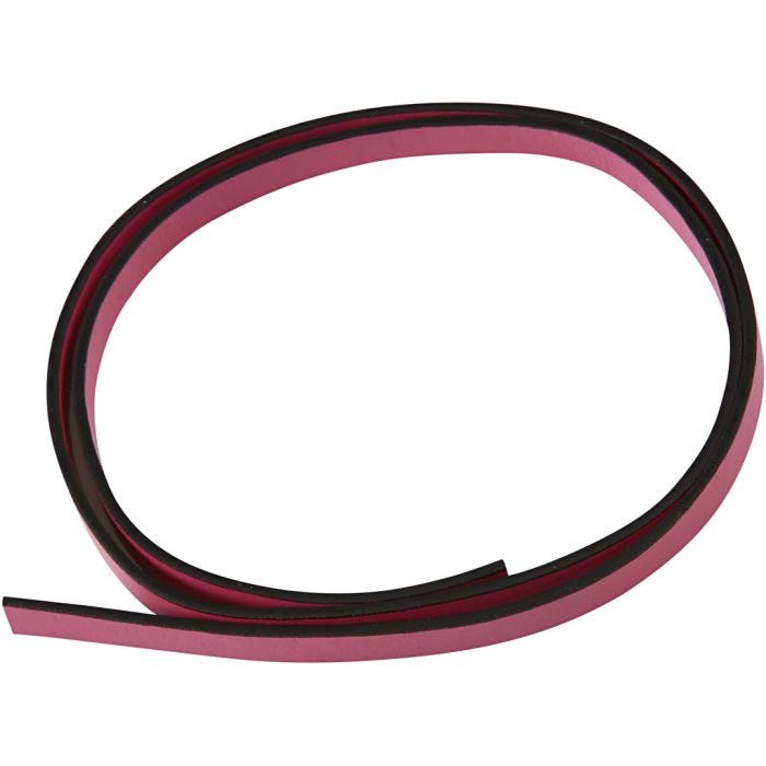 Faux Leather Belt, W: 10 mm, thickness 3 mm, pink, 1m/ 1 pack