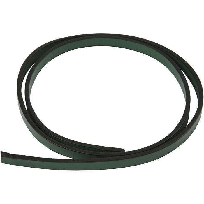 Faux Leather Belt, W: 10 mm, thickness 3 mm, green, 1m/ 1 pack