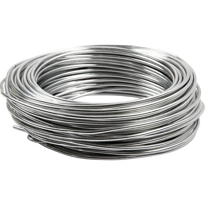 Aluminium Wire, round, thickness 3 mm, silver, 29 m/ 1 roll