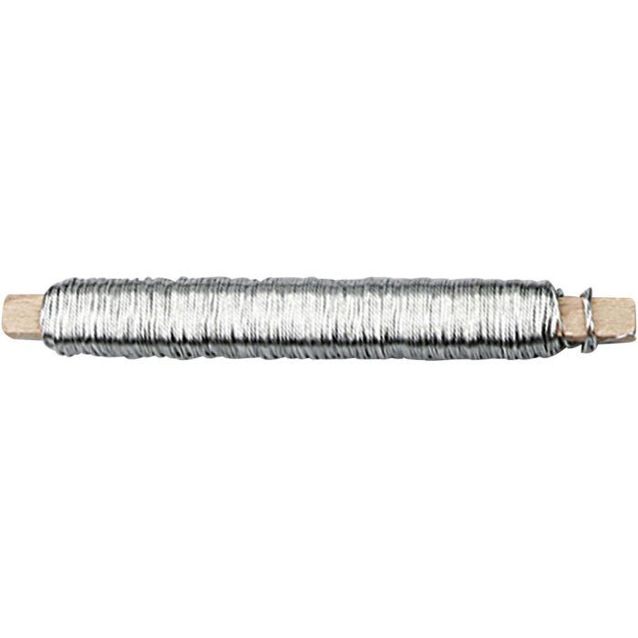 Florist Wire, 0,6 mm, silver, 50m/ 1 roll