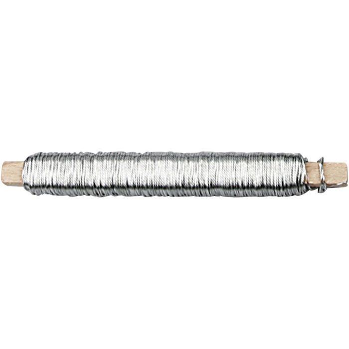 Florist Wire, thickness 0,6 mm, silver, 10x100 g, 10x50m/ 1 pack