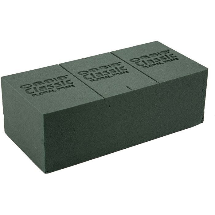 Oasis Floral Foam, size 23x11x8 cm, green, 20 pc/ 1 pack