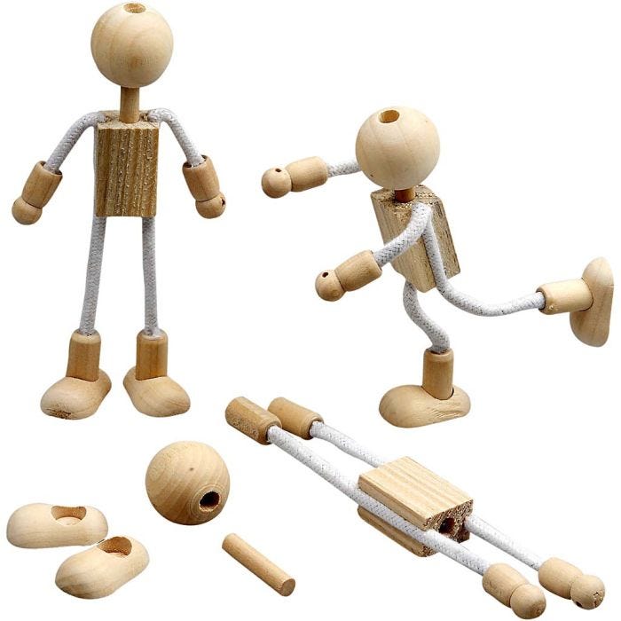 Flexi Figures, H: 12 cm, 4 set/ 1 pack