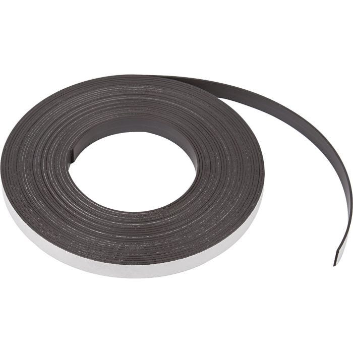 Magnetic strip, W: 12,5 mm, thickness 1,5 mm, 1 m/ 1 pack
