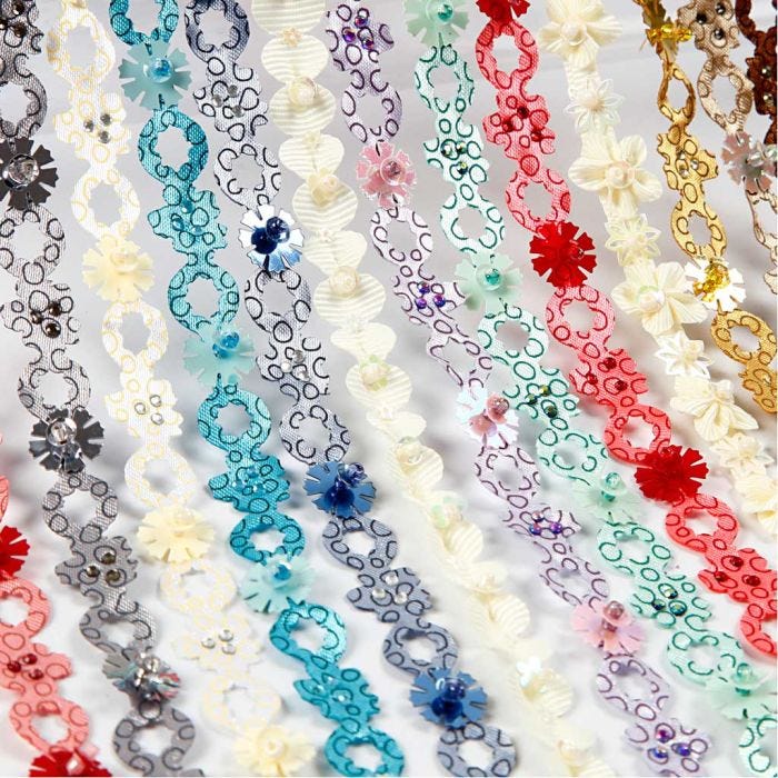 Decorative Ribbon, W: 10 mm, 30x20 cm/ 1 pack