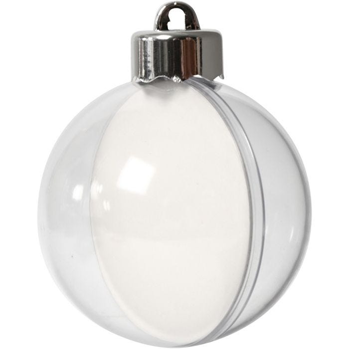 Baubles to Decorate, dia. 6 cm, transparent, 8pc/ 1 pack