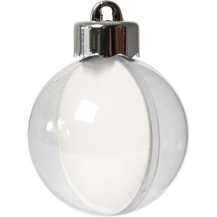 Baubles to Decorate, dia. 5 cm, transparent, 10pc/ 1 pack